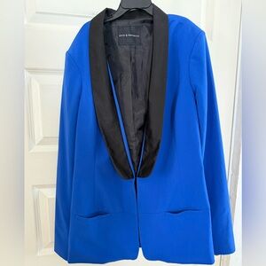 Rock & Republic Blue Blazer with Black Lapel